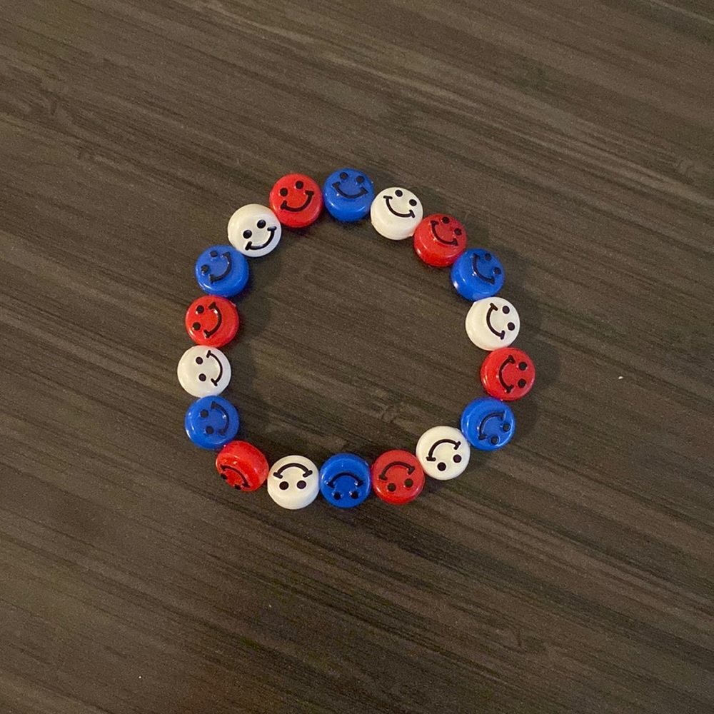 handmade smiley face bracelet
